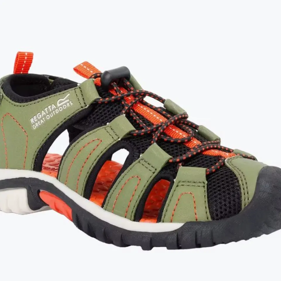 REGATTA WESTSHORE JUNIOR NEPHRITE GREEN/TANGO SIZE KIDS 13