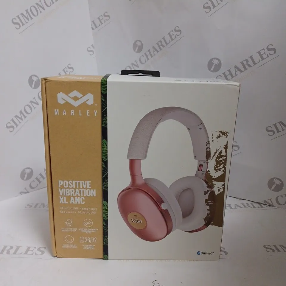 BOXED HOUSE OF MARLEY POSITIVE VIBRATION XL ANC BLUETOOTH HEADPHONES EM-JH151-CP