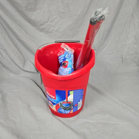 VILEDA SUPERMOCIO TORSION POWER MOP BUCKET – RED, 10L