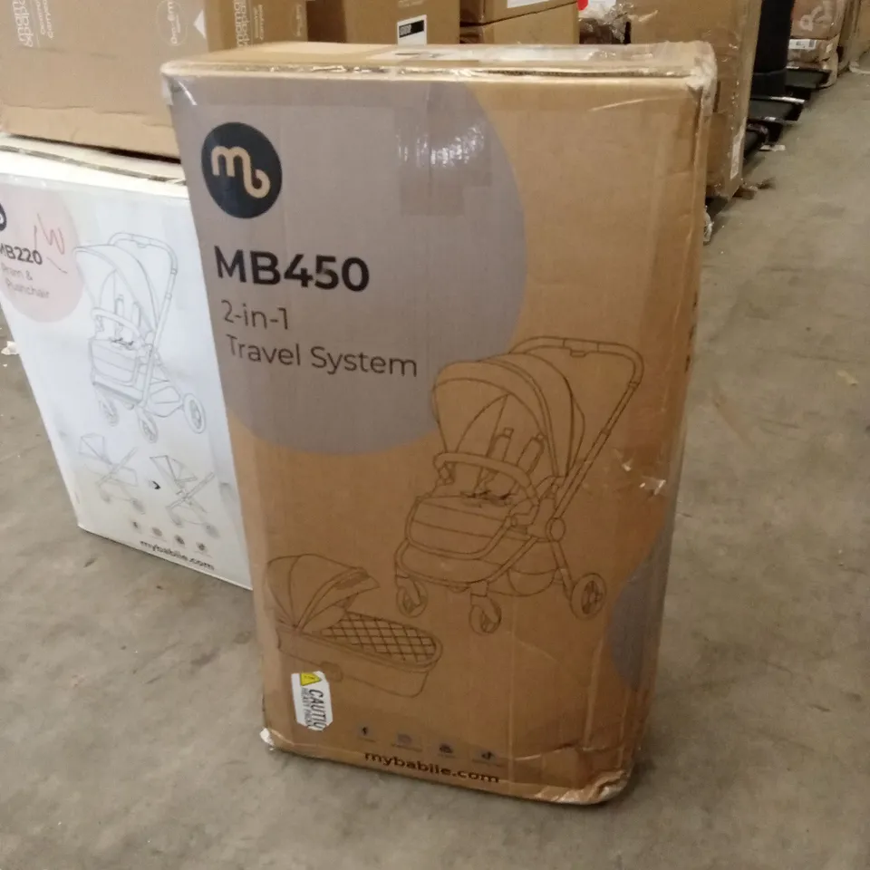 BOXED MYBABIIE MB450 TRAVEL SYSTEM 