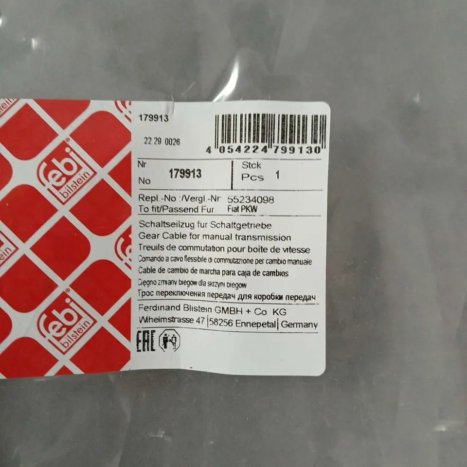 BILSTEIN GEAR CABLE FOR MANUAL TRANSMISSION – FIAT PKW FIT, PART 179913