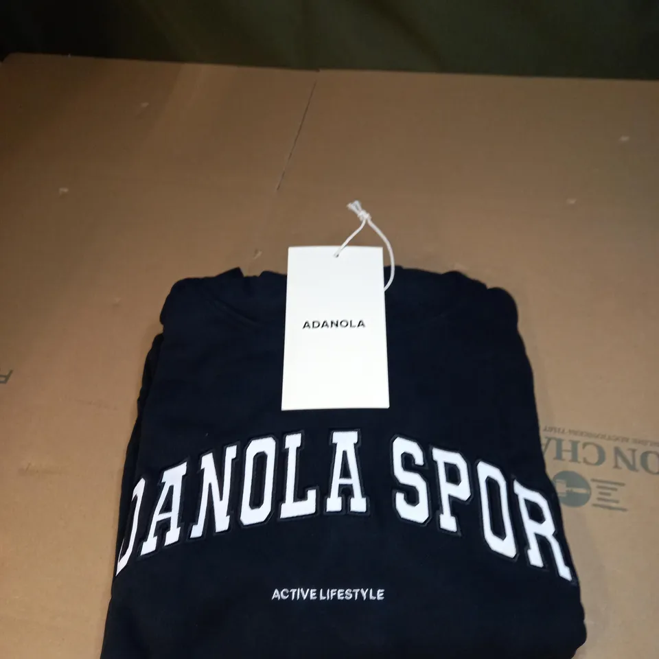 ADANOLA SPORT HOODIE IN BLACK SIZE M