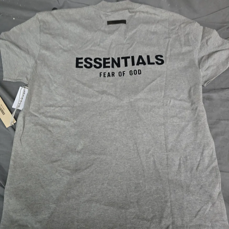 ESSENTIALS FEAR OF GOD DARK OATMEAL T-SHIRT, UK M