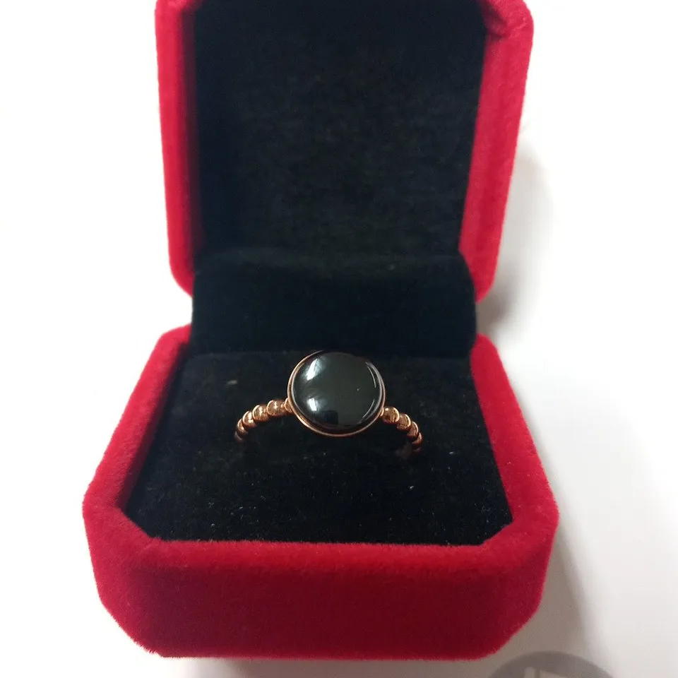 BERING ROSE CIRCLE & BEAD RING SIZE 8