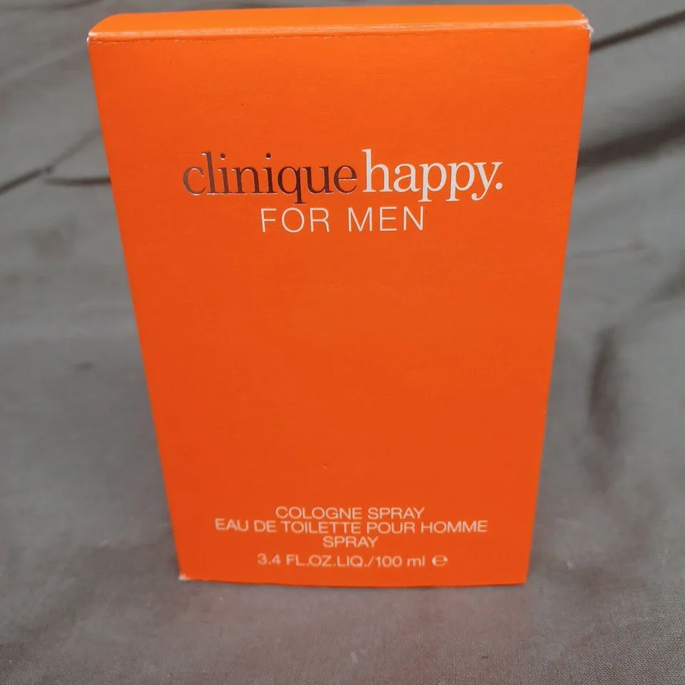 BOXED CLINIQUE HAPPY FOR MEN COLOGNE SPRAY EAU DE TOILETTE POUR HOMME 100ML