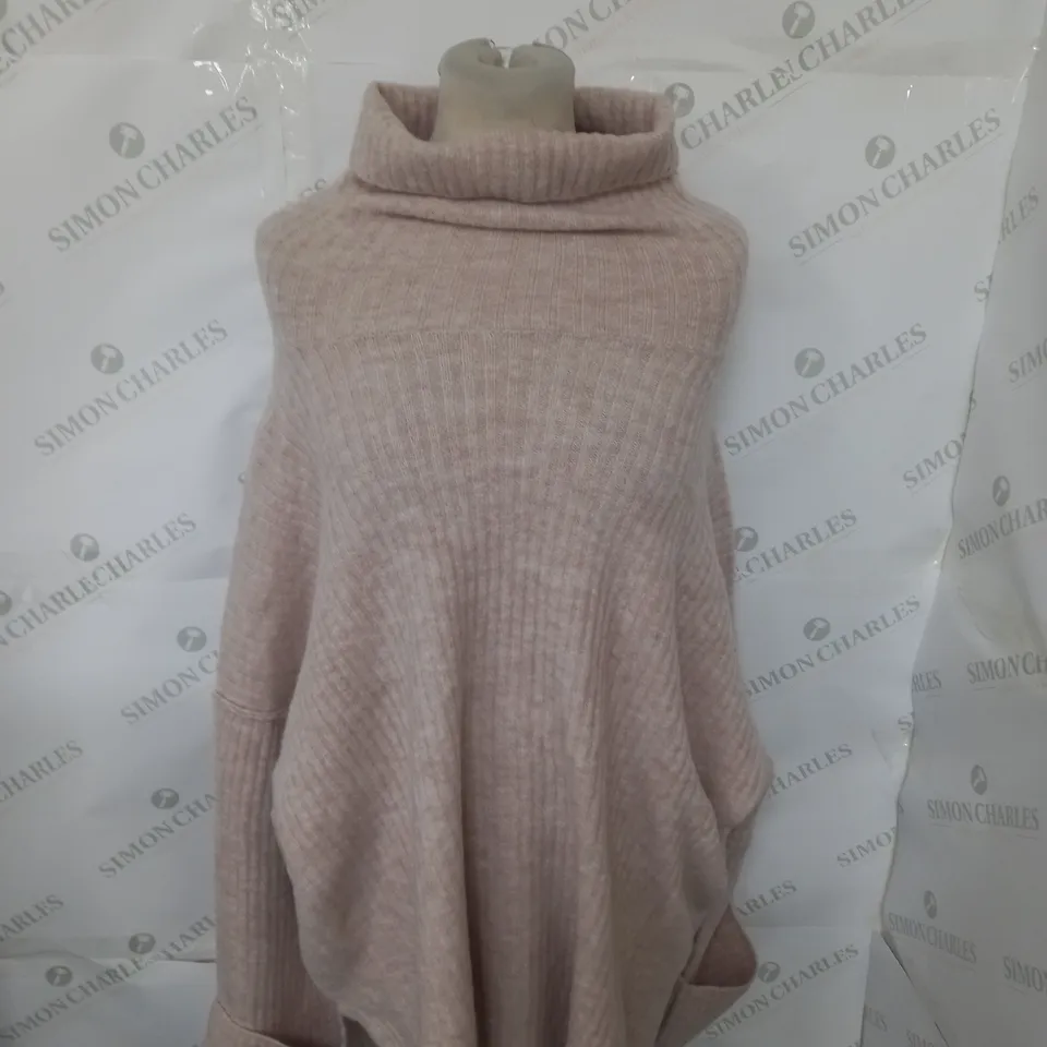 HUSH KEILY RIBBED ROLL NECK JUMPER SIZE L