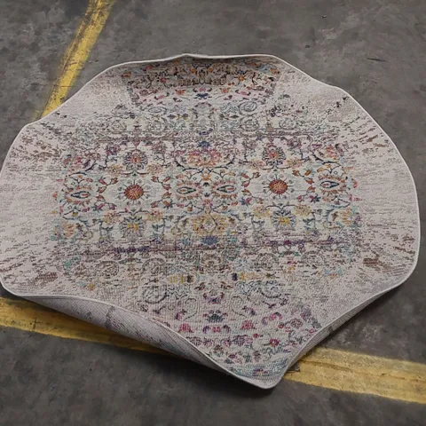 NOURISON VINTAGE KASHAN COLLECTION IN IVORY COLOUR SIZE 120X120CM ROUND