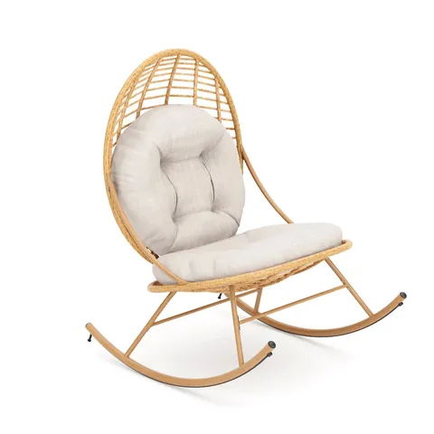 GARDEN STORIES WOVEN PADDED ROCKER CHAIR