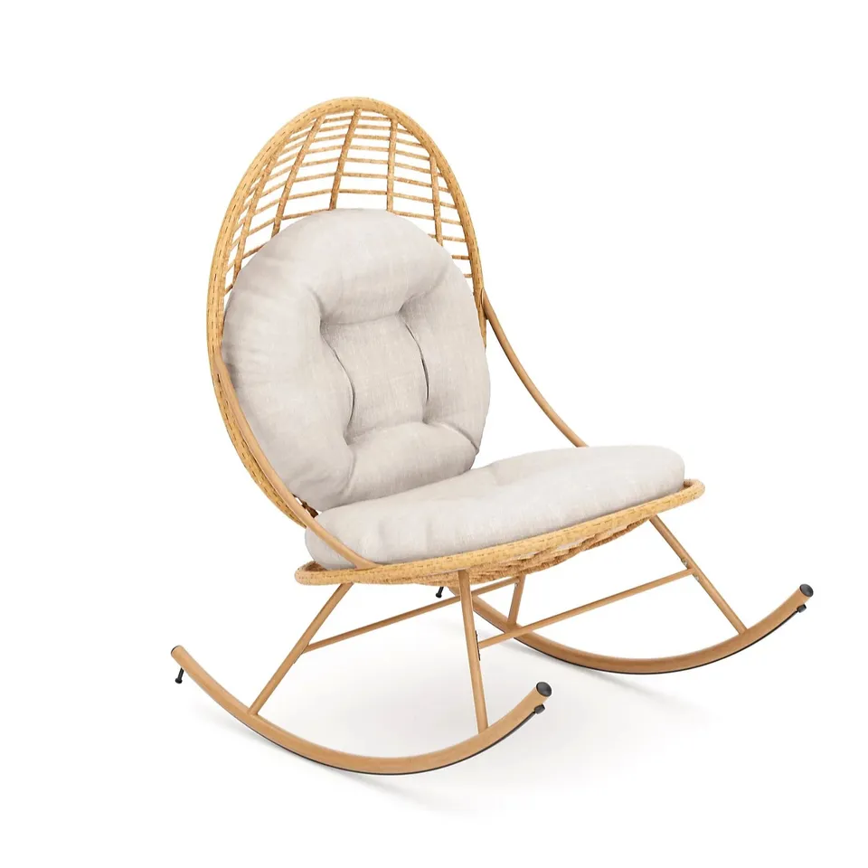 GARDEN STORIES WOVEN PADDED ROCKER CHAIR