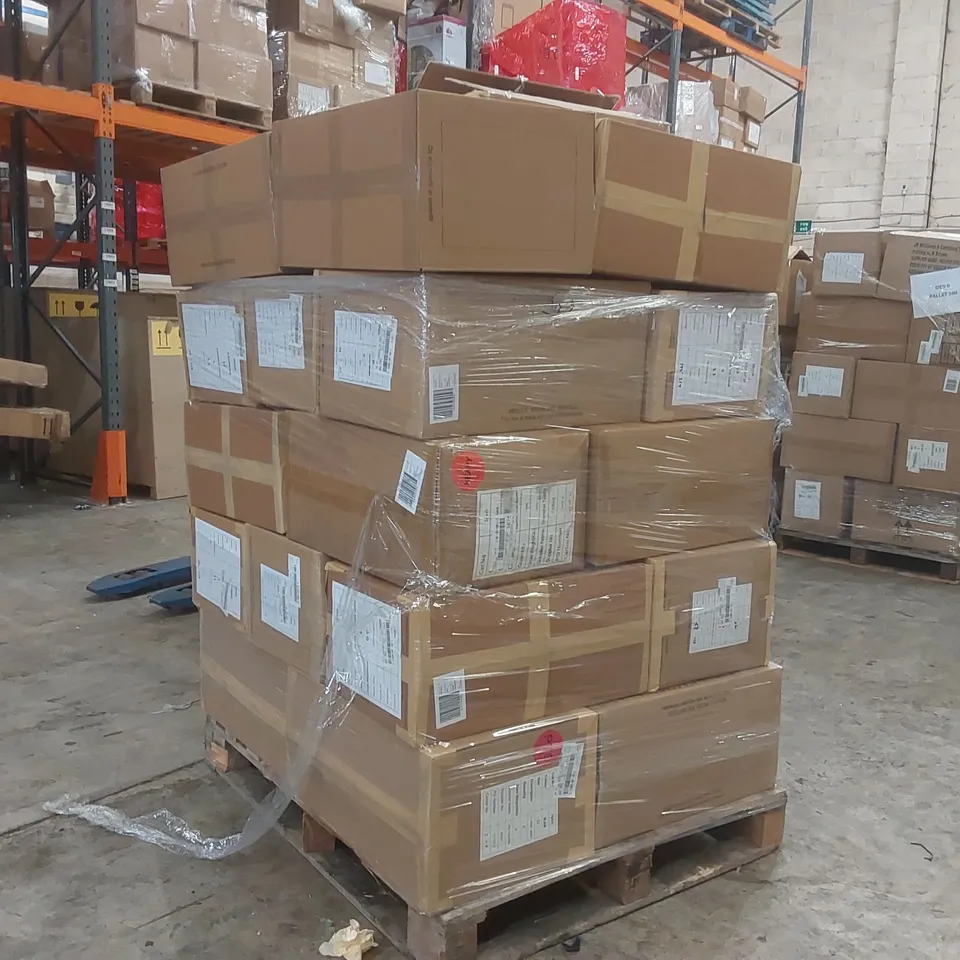 PALLET CONTAINING APPROXIMATELY 115x BRAND NEW ASSORTED DESIGNER CLOTHING ITEMS INCLUDING: SIMPLY BE SHOES AND COATS ECT