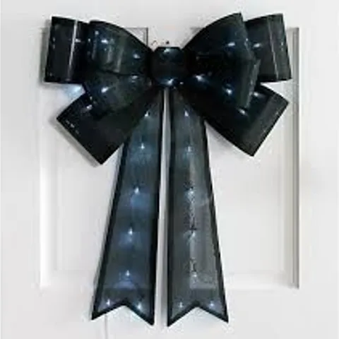 FESTIVE LARGE PRE-LIT DOOR BOW