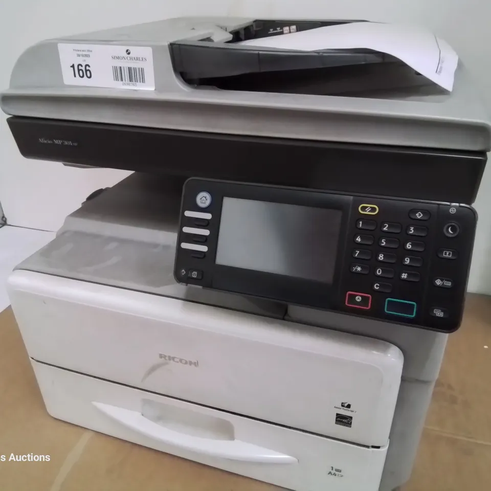 RICOH AFICIO MP 301 SPF FAST MONO MULTI FUNCTION FAX/SCAN/ PRINT 30ppm