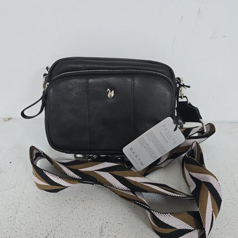 BAGGED ASSOTS LONDON KEW BLACK NAPPA LEATHER BAG