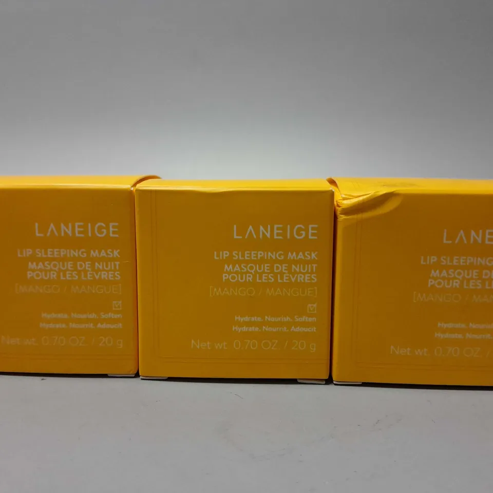 3 BOXED LANEIGE LIP SLEEPING MASK (3 x 20g)
