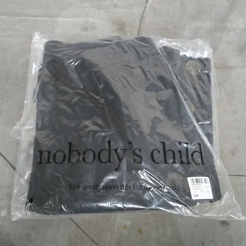 BAGGED NOBODYS CHILD MINI SKIRT BUTTON IN BLACK - UK LARGE