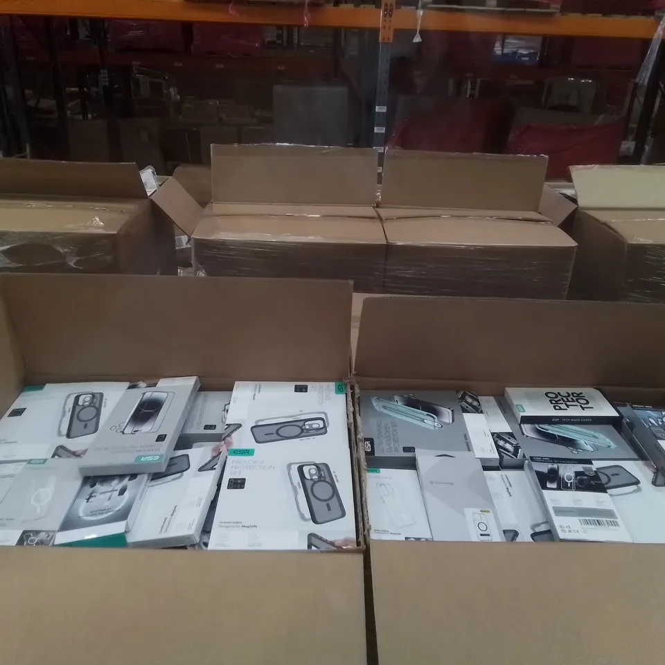 PALLET OF 20 BOXES CONTAINING IPHONE MAG SAFE CASES & SCREEN PROTECTORS ETC; IPHONE 13, 14, 15