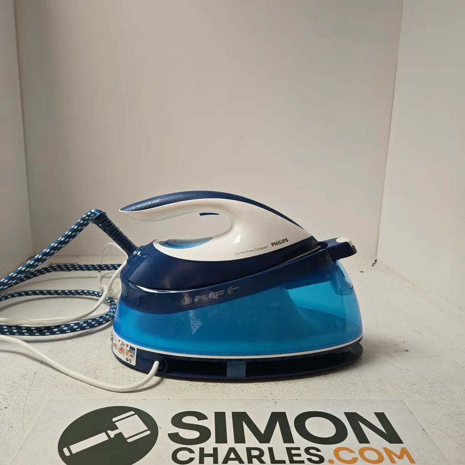 PHILIPS PERFECTCARE COMPACT STEAM IRON – BLUE/WHITE