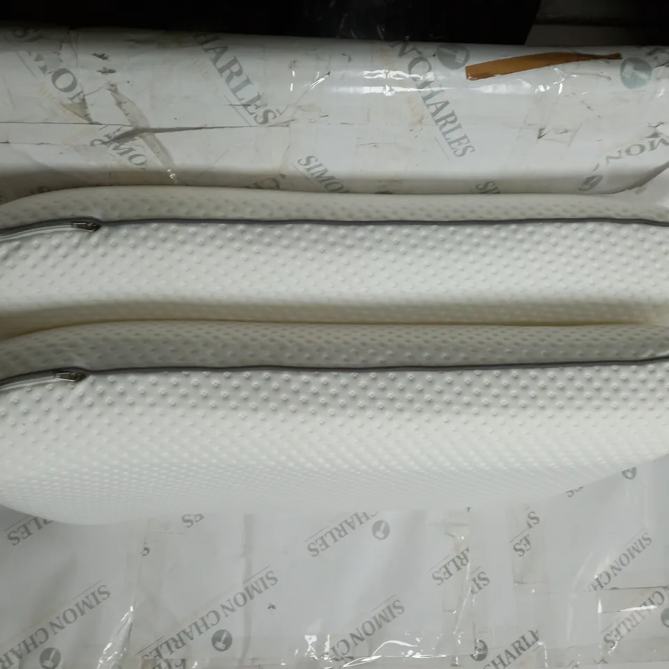 2 WHITE FOAM EMMA PILLOWS