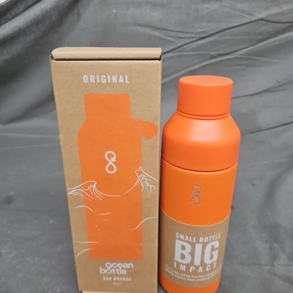 OCEAN BOTTLE SUN ORANGE WATER BOTTLE – SMALL BOTTLE (ORIGINAL BOX)
