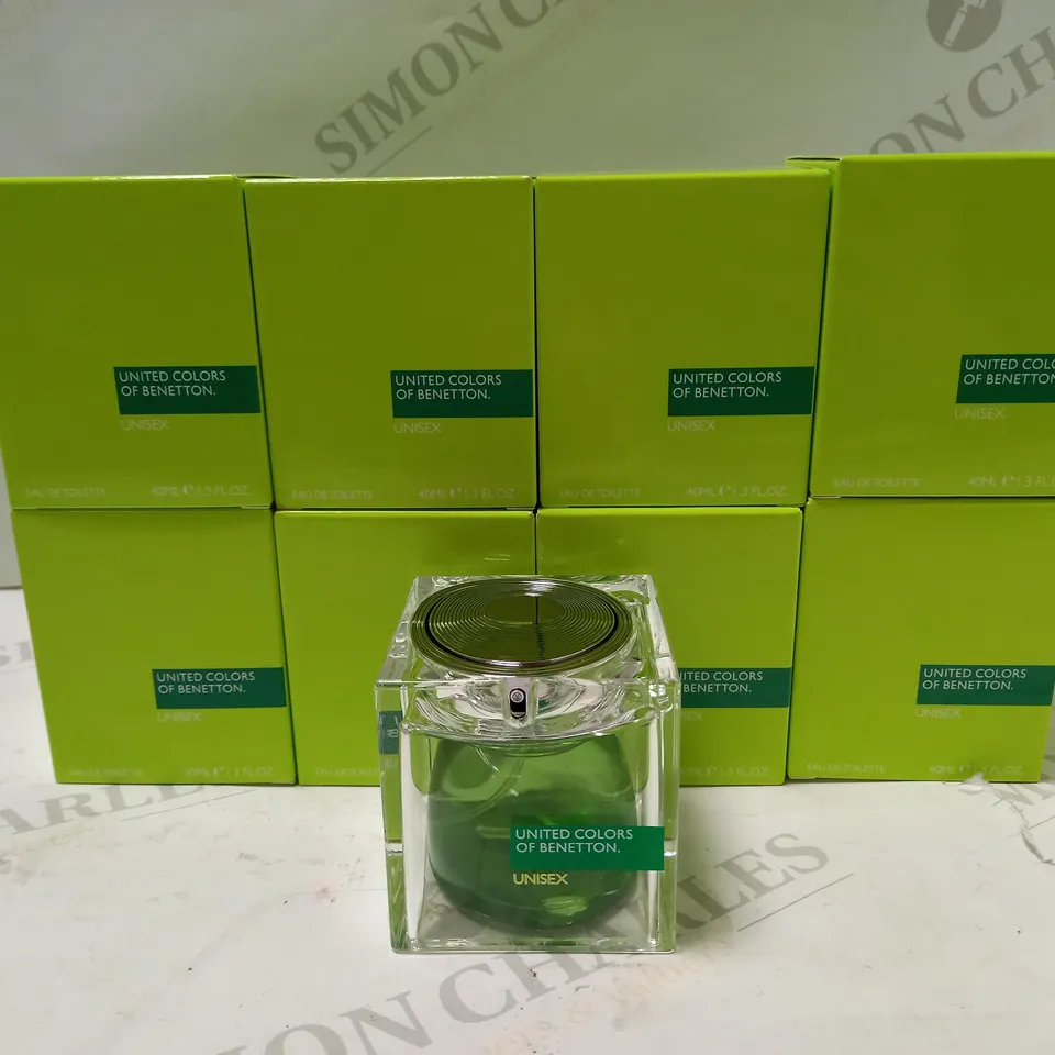 LOT OF 8 X 40ML UNITED COLORS OF BENETTON UNISEX EAU DE TOILETTE SPRAY