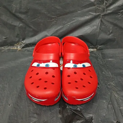 PAIR OF CLASSIC CROCS - LIGHTING MCQUEEN - UK SIZE 11