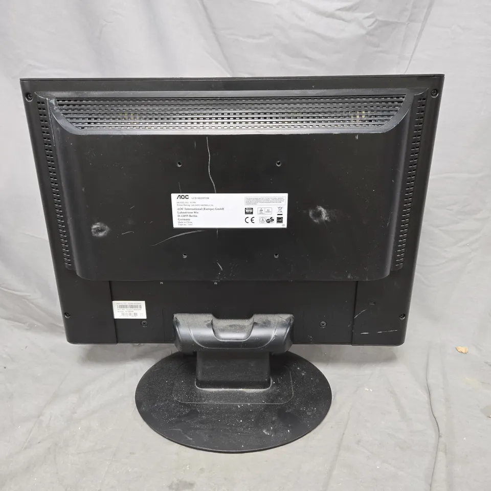 AOC LED MONITOR – BLACK LCD DISPLAY ON ROUND STAND