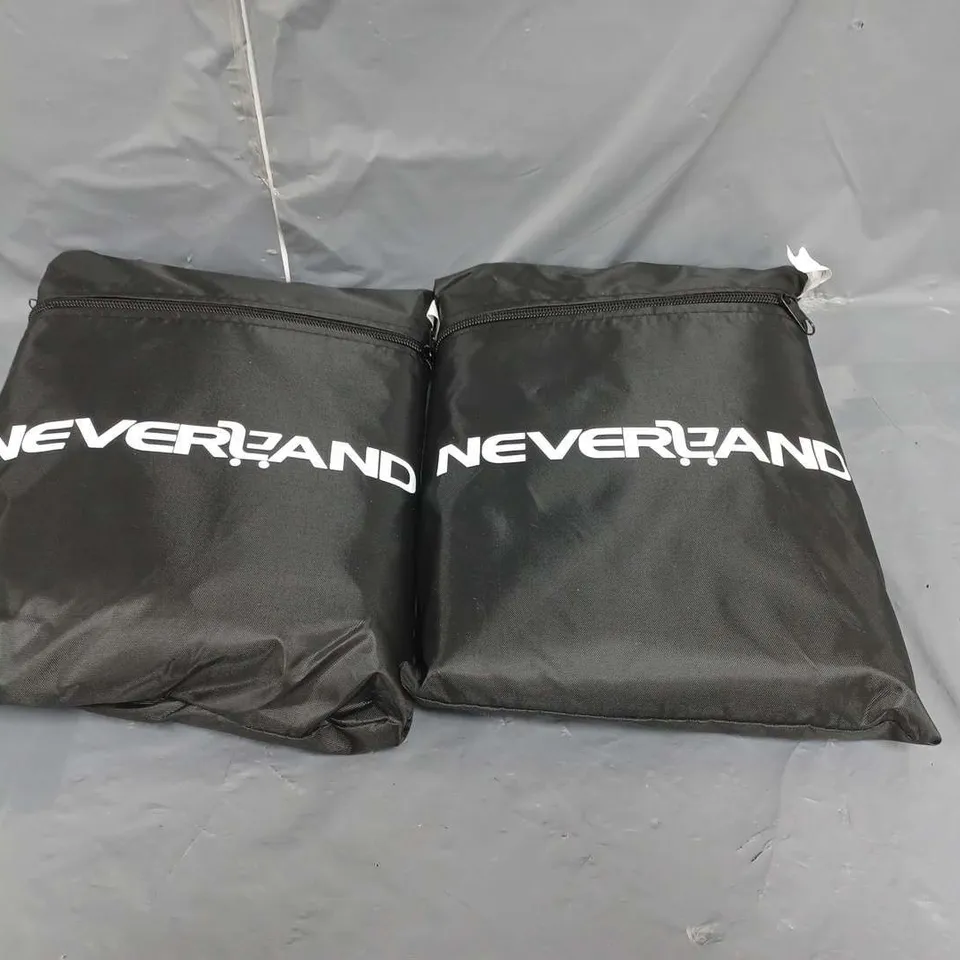 LOT OF 2 NEVERLAND VEHICLE COVERS BLACK 150 X 150 X 75
