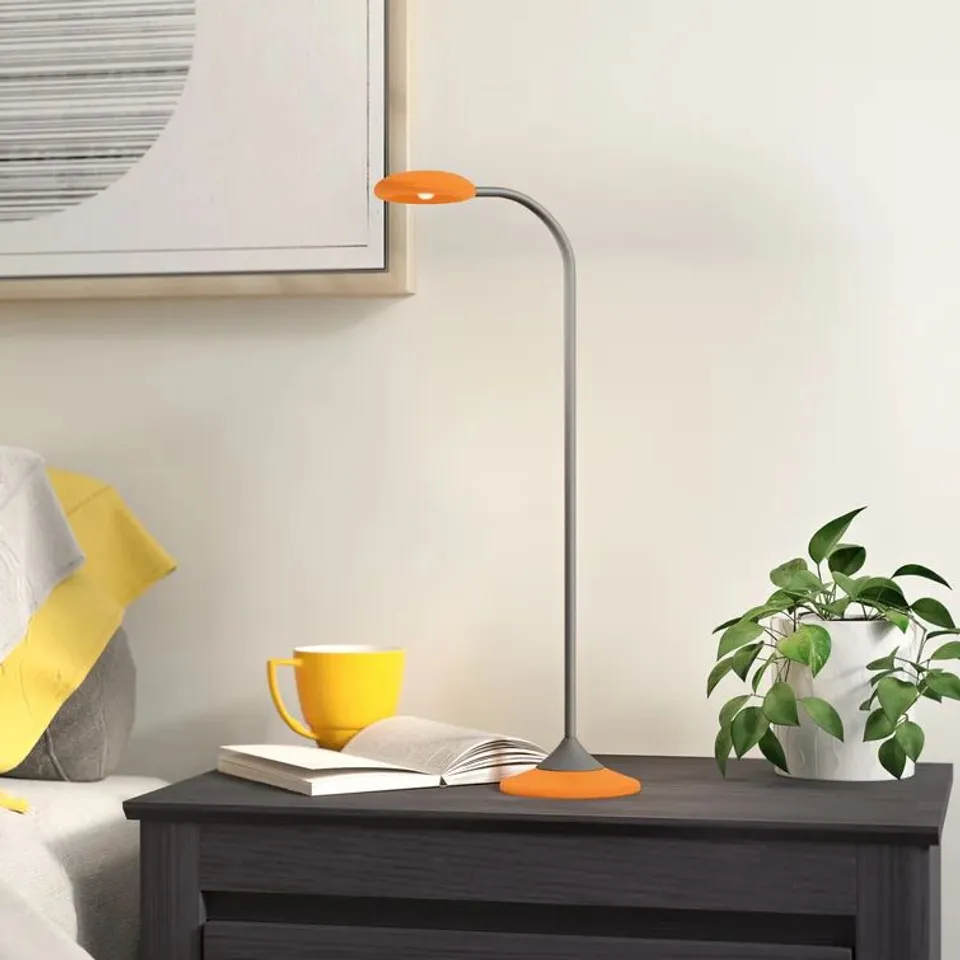 BOXED ZUCCARO 45CM ORANGE DESK LAMP 