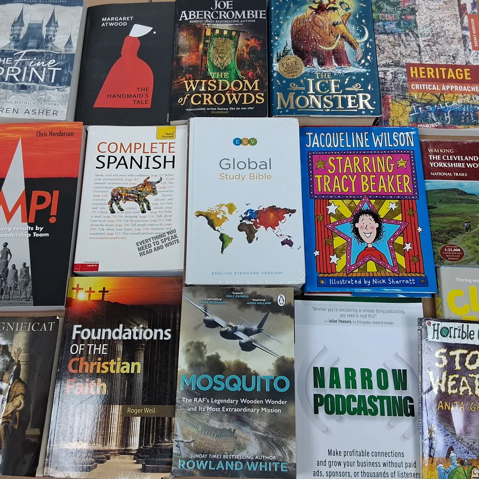 LARGE QUANTITY OF ASSORTED BOOKS TO INCLUDE SHADOW STITCH, MARCUS AURELIUS MEDITATIONS AND THE MINISTRY MEDICAL