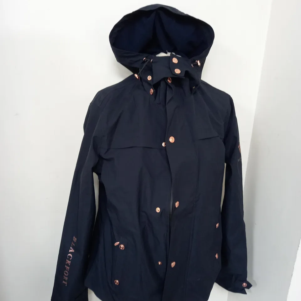 BLACKFORT NAVY AND ROSE GOLD TRAINING COAT SIZE M