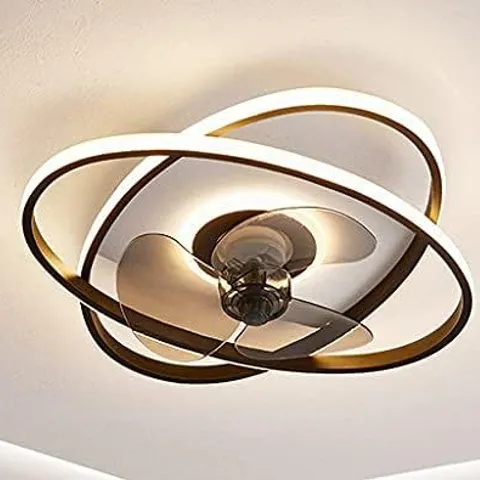 BOXED EUROTON 3 BLADES CEILING FAN WITH LED LIGHTING LIGHT GREY WITH REMOTE CONTROL
