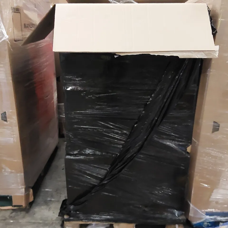 PALLET OF ASSORTED ITEMS INCLUDING: CLOTHING, HALLOWEEN DECORATIONS, BICYCLE CLEANING TOOL SET, PHONE CASE, EAR MUFFS, FRENCH PARCHMENT PAPER, CAR STICKERS