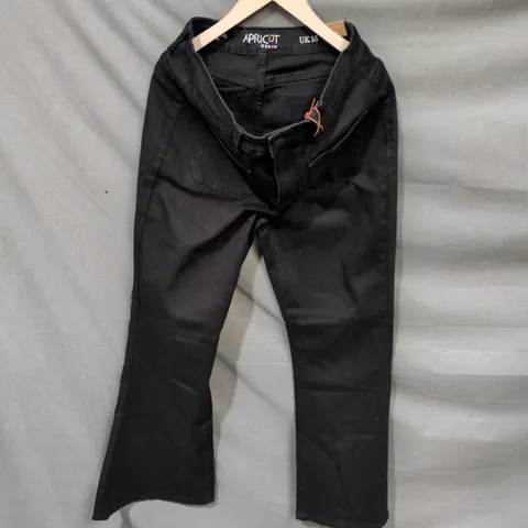 APRICOT LUCIA FLARE JEANS - UK 16, BLACK