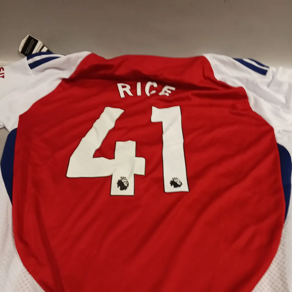 ARSENAL FC CHILDRENS FULL HOME JERSEY - RICE - SIZE 28