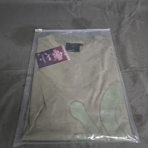 SYNA BEIGE GREEN TEE – SIZE S