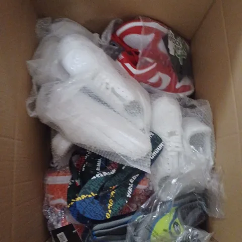 BOX OF APPROXIMATELY 6 PAIRS OF ASSORTED SHOES IN VARIOUS COLOUR, STYLES AND SIZES