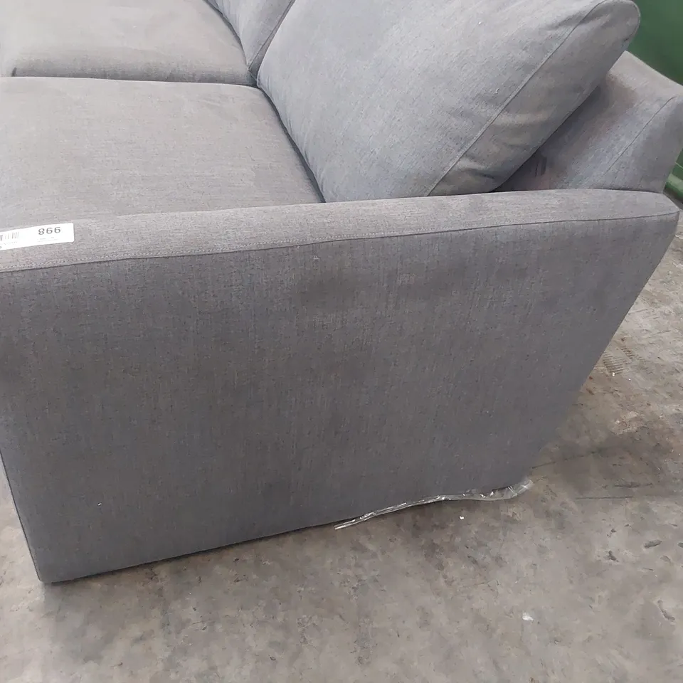 METAL ACTION SOFA BED SECTION GREY FABRIC 