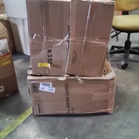 BOXED DESK CHAIR WITH PETAL-SHAPED BACKREST LIGHT GREY (2BOXES)