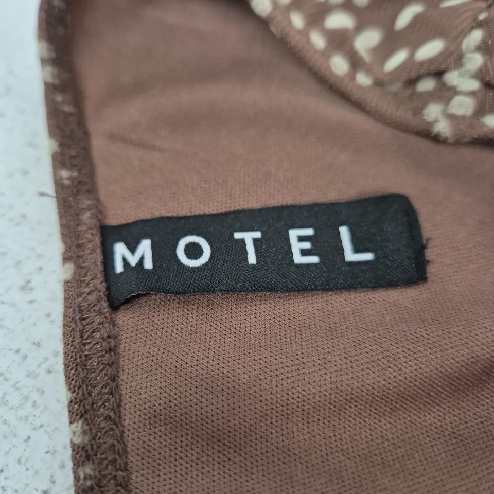 MOTEL BROWN POLKA DOT DRESS – WOMEN'S