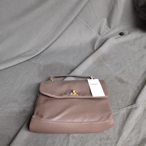 MARKS AND SPENCER MOCHA HANDBAG WITH TAGS