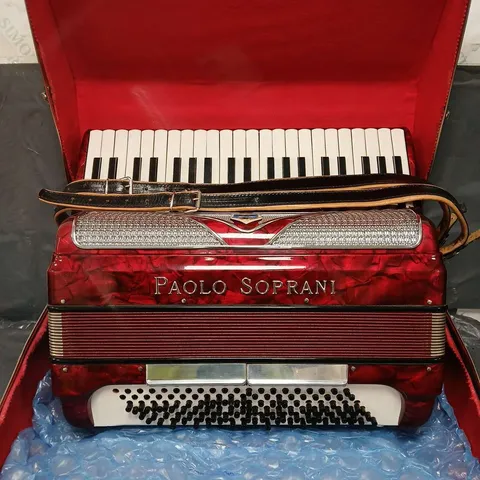 PAOLO SOPRANI ACCORDION WITH CARRY CASE - COLLECTION ONLY 