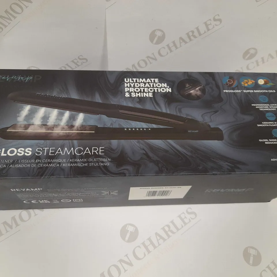 BOXED REVAMP PROGLOSS STEAMCARE CERAMIC STRAIGHTENER