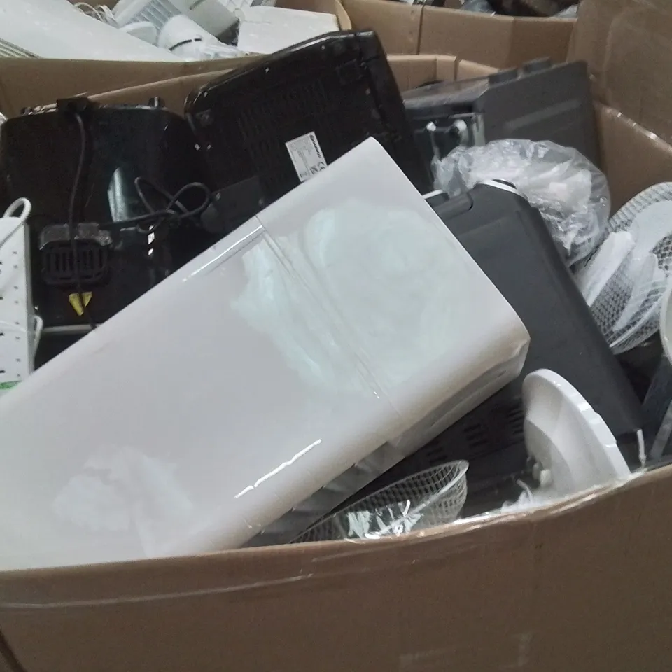 PALLET CONTAINING A LARGE QUANTITY OF ELECTRICAL PRODUCTS TO INCLUDE;AIR COOLER,FAN,EXTENSION LEAD,AIR FRYER,KETTLE