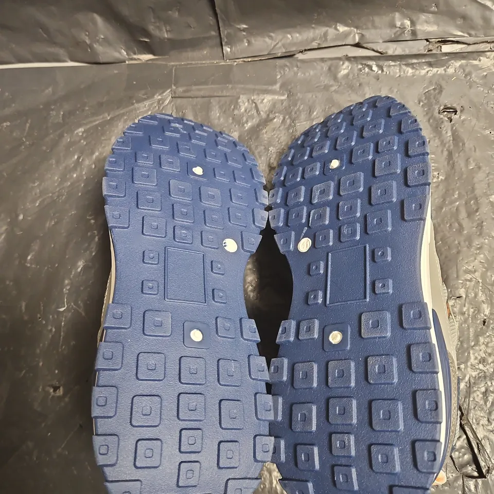 ADIDAS TRAINERS – GREY/BLUE WITH ORANGE ACCENTS EU 41