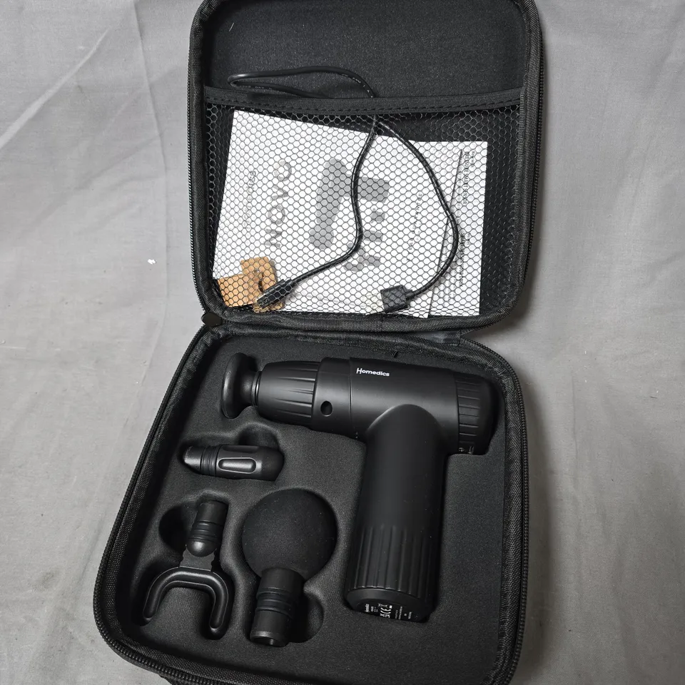 HOMEDICS NOVO MINI MASSAGE GUN – REST & RECOVERY WITH TRAVEL CASE