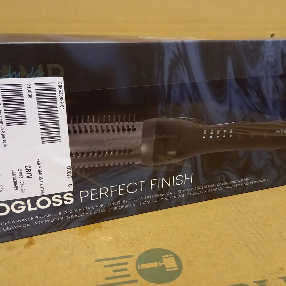 BOXED REVAMP PROGLOSS PERFECT FINISH CERAMIC CURL AND WAVE BRUSH