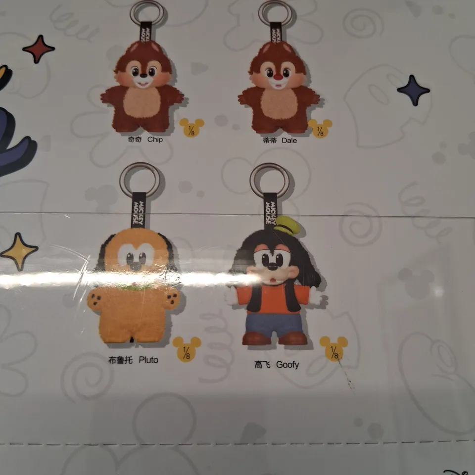 BOXED AND SEALED POP MART DISNEY MICKEY MOUSE MICKEY FAMILY CUTE TOGETHER KEYCHAIN SET OF EIGHT BLIND BOXES