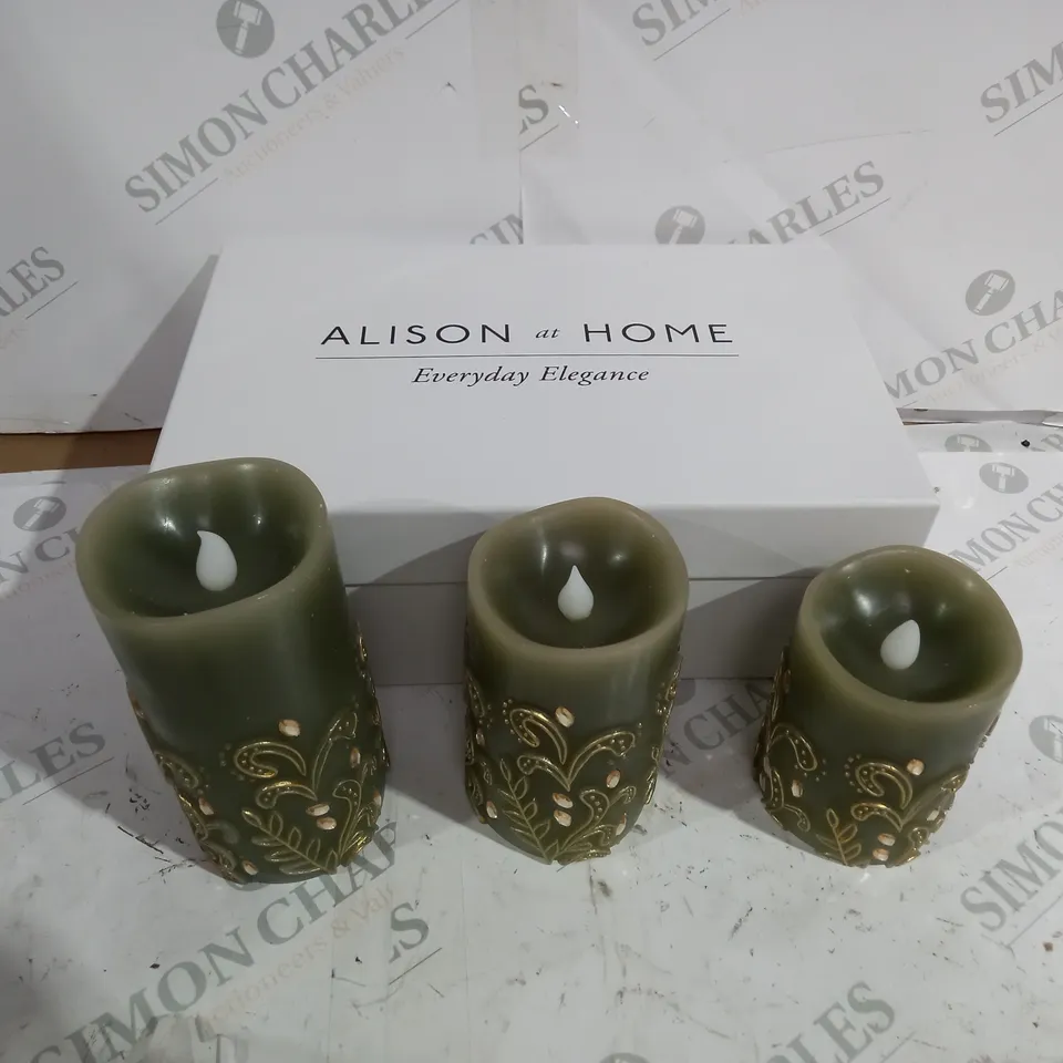 ALISON CORK SET OF PRE LIT FLAMELESS CANDLES