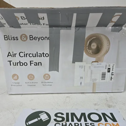 BLISS & BEYOND AIR CIRCULATING TURBO FAN – BOXED