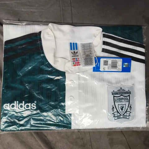 ADIDAS LIVERPOOL FC '95 AWAY JERSEY IN RICH GREEN/WHITE SIZE XL